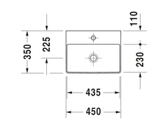 Duravit DuraSquare Wall Hung Basin
