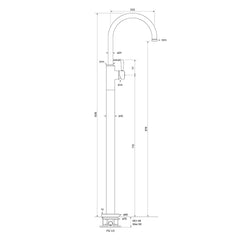 Faucet Strommen Cascade Floor Bath Mixer
