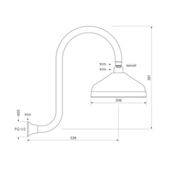 Faucet Strommen Cascade Gooseneck Shower