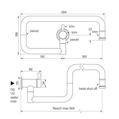 Faucet Strommen Cascade Pot Filler
