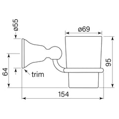 Faucet Strommen Cascade Toothbrush Tumbler and Holder