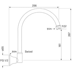 Faucet Strommen Cascade Wall Spa Spout