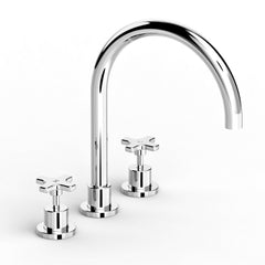 Faucet Strommen Chisel D Bath Tap Set with Cross Handles