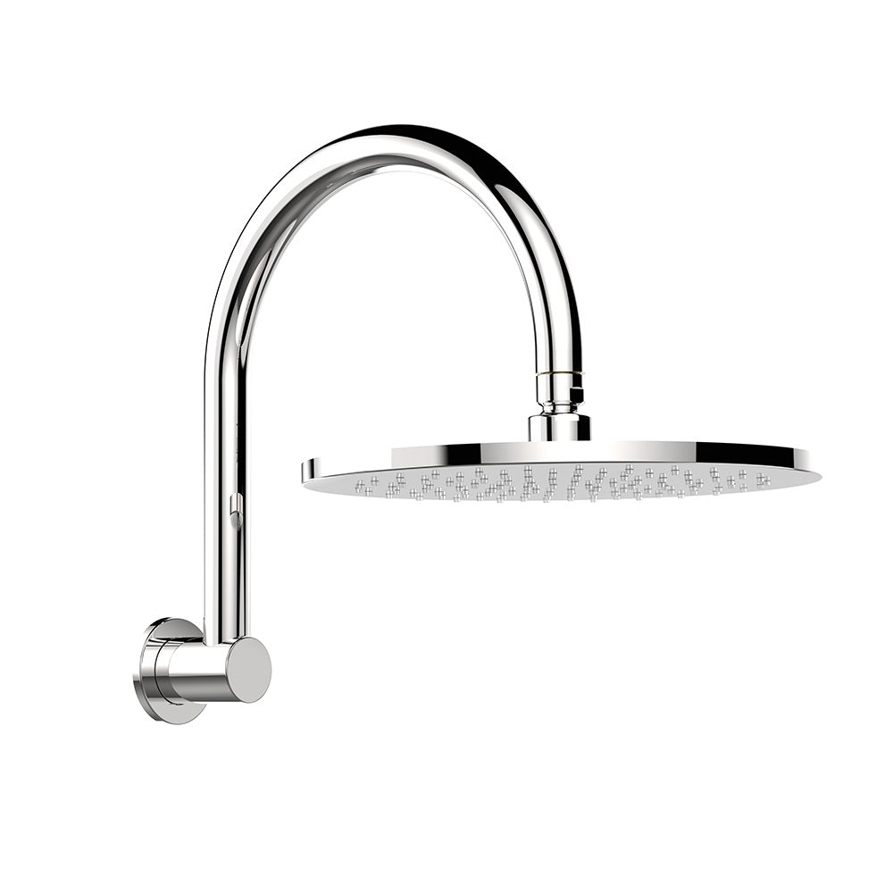 Faucet Strommen Pegasi 250mm Overhead Shower with Curved Wall Arm