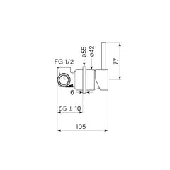 Faucet Strommen Pegasi 55 Wall Mixer