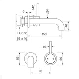 Faucet Strommen Pegasi M 150 Bath Mixer Set