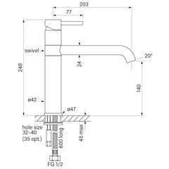 Faucet Strommen Pegasi M Sink Mixer