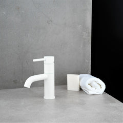 Faucet Strommen Pegasi M Swivel Basin Mixer in White