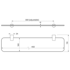 Faucet Strommen Pegasi NF Glass Shelf