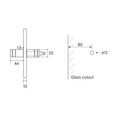 Faucet Strommen Round Shower Knob - Glass Door