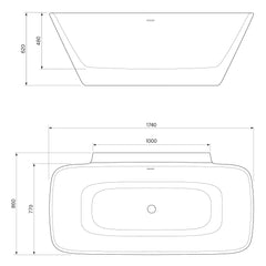 Faucet Strommen Silkstone Elbe Wall Bath 1740