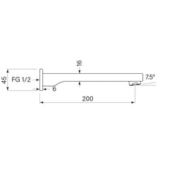 Faucet Strommen Zeos 200 Basin Spout