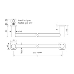 Faucet Strommen Zeos 900 Heated Towel Rail