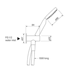 Faucet Strommen Zeos Hand Shower on Adjustable Hook
