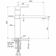 Faucet Strommen Zeos Sink Mixer
