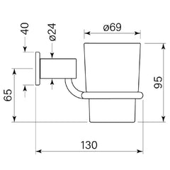 Faucet Strommen Zeos Toothbrush Tumbler & Holder