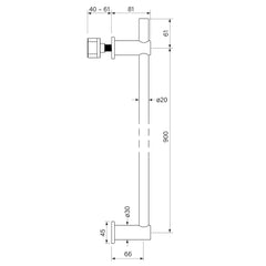 Faucet Strommen Zeos Vertical Heated Towel Rail