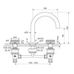 Faucet Strommen Zero Basin Set - Knurl