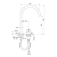Faucet Strommen Zero Progressive Tall Basin Mixer - Smooth