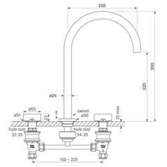 Faucet Strommen Zero Tall Basin Set - Smooth
