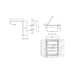 Fienza Cleaners Sink With Floor Legs Kit