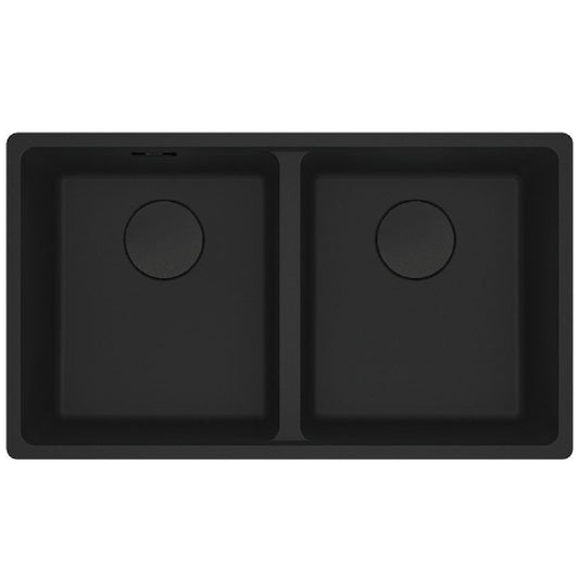 Franke Maris Double Bowl Granite Sink - Matte Black