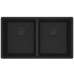 Franke Maris Double Bowl Granite Sink - Matte Black