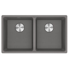 Franke Maris Double Bowl Granite Sink - MRG 220-35/35 - Stone Gray
