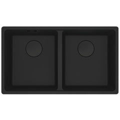 Franke Maris Double Bowl Topmount Granite Sink - Matte Black