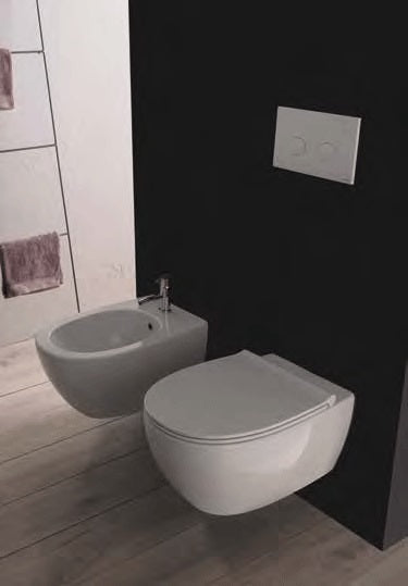 Globo 4All SENZABRIDA Wall Hung Toilet - Matte White