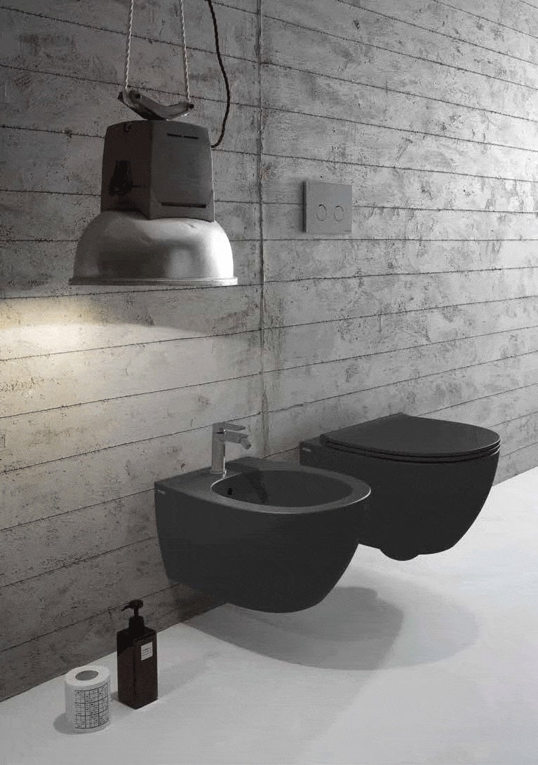 Globo 4All SENZABRIDA Wall Hung Toilet - Matte Black
