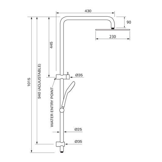 Hansa EcoJet 230 Shower System