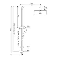 Hansa EcoJet 230 Shower System