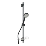 Hansa EcoJet Neu Trio 95/900 Shower Rail Set Matte Black