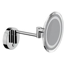 Inda 3x Round Magnifying Mirror with LED Light - Chrome
