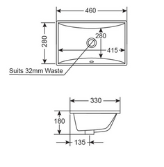 Argent Pace 460 Rectangular Undermount Basin