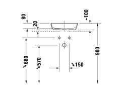 Duravit Sivida Square Above Counter Basin