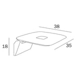 The Inda Hotellerie Fold Up Shower Seat - Dimensions