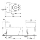 TOTO One Piece Toilet Suite With S Connector