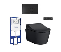 TOTO RW Wall Hung Toilet with Washlet Package - Matt Black