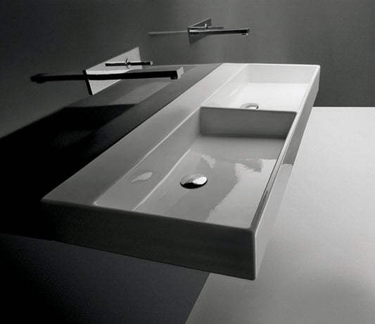 Studio Bagno Unlimited 120 V2 — Double Bowl Wall-Hung Basin