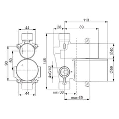 Hansa Twist Diverter Mixer Matte Black