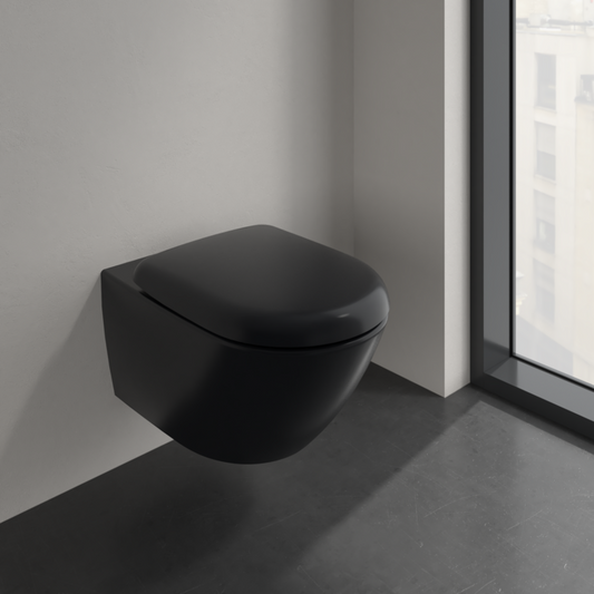Villeroy & Boch Antao Wall Hung Toilet - Pure Black