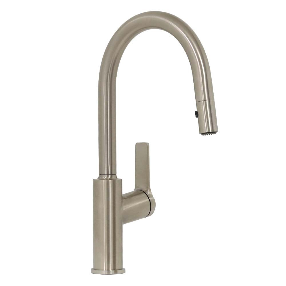 Villeroy & Boch Architectura Kitchen Mixer + Pull Out Spray - Brushed Nickel