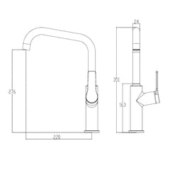 Villeroy & Boch Architectura Square Kitchen Mixer