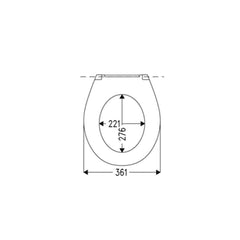 Argent Deltano Replacement Toilet Seat