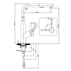 Villeroy & Boch Modern Steel 2.0 Kitchen Mixer + Pull Out Spray