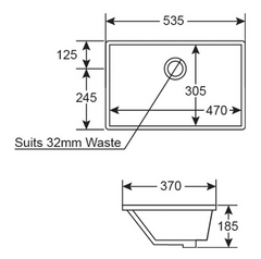 Argent Zen Neu 535 Rectangular Undermount Basin