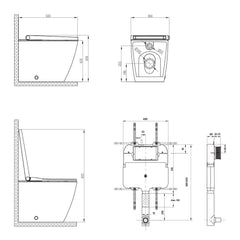 Arcisan Neion Wall Faced Smart Toilet Package
