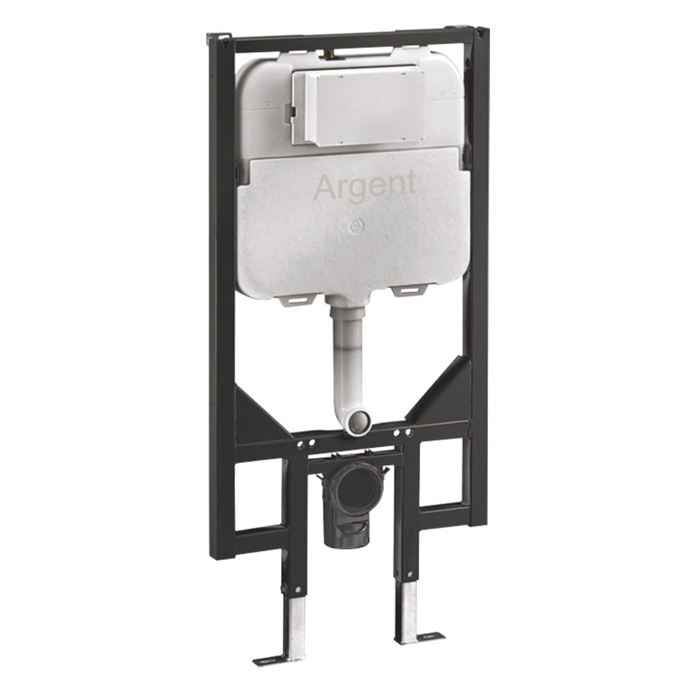 Argent 80mm In Wall Cistern & Frame - Pneumatic